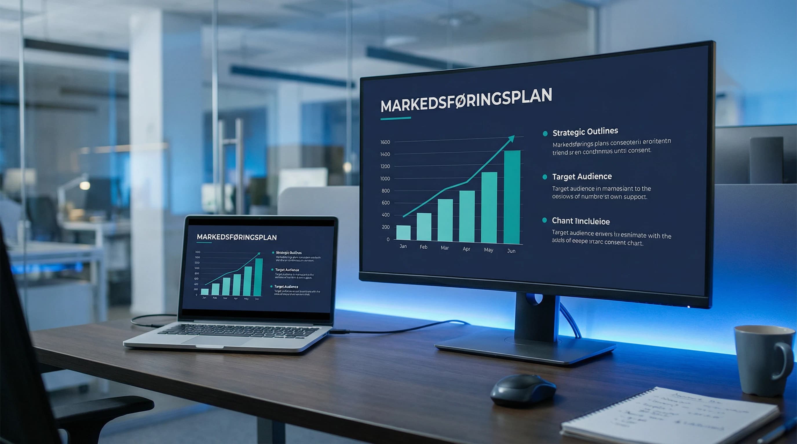 Markedsføringsplan | Komplett Guide → Template & Steg-for-Steg – illustrasjon | Visionmedia