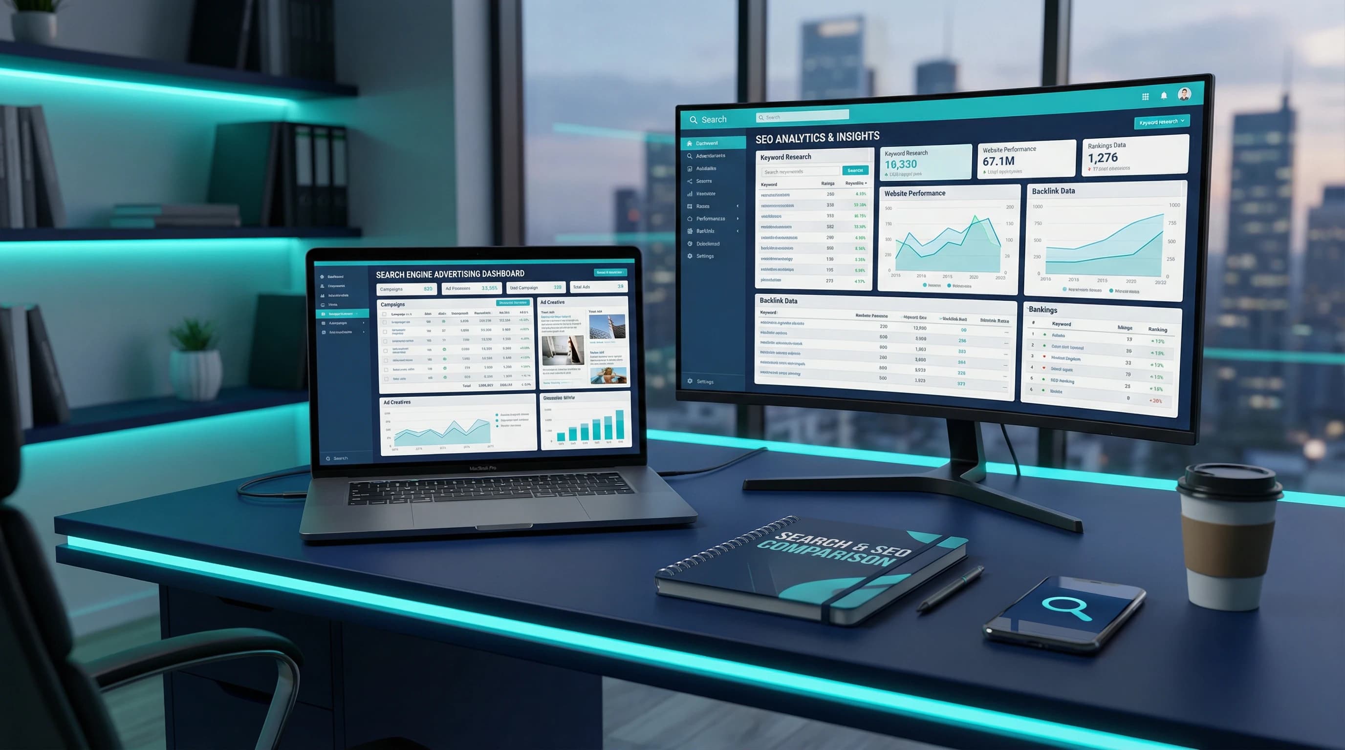 Søkeannonser vs SEO: Hva er best for din bedrift – illustrasjon | Visionmedia