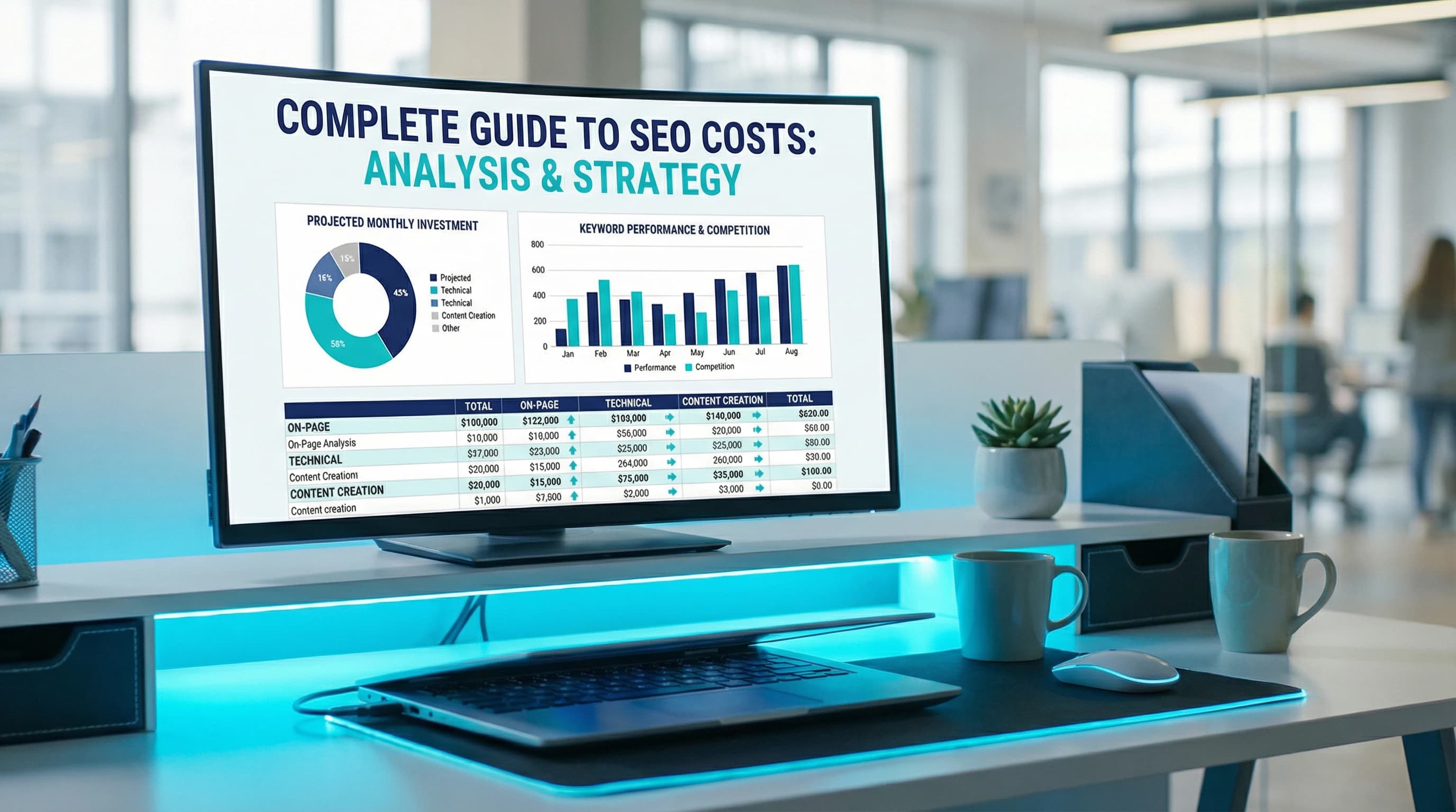 Søkemotoroptimalisering Pris: Komplett Guide til SEO-kostnader – illustrasjon | Visionmedia
