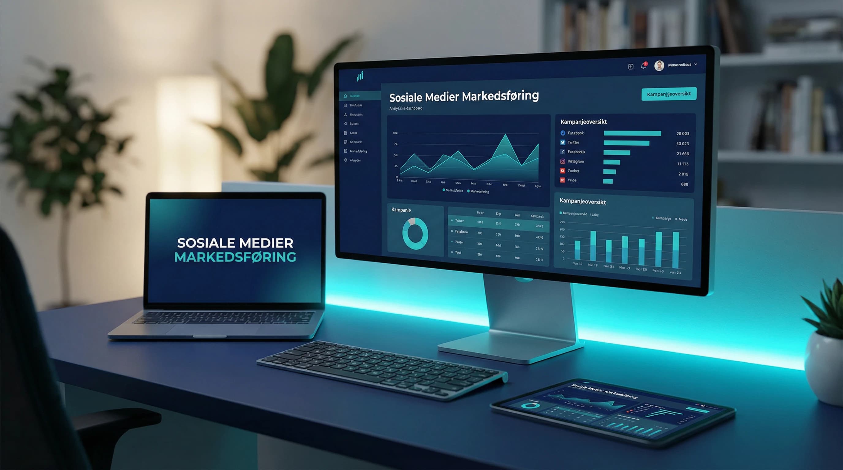 Sosiale Medier Markedsføring | Guide → Hvilken Plattform for Din Bedrift – illustrasjon | Visionmedia