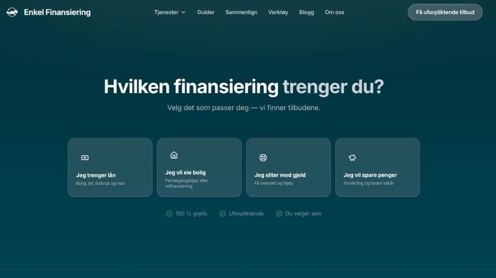 Konverteringsoptimalisert nettside for billån